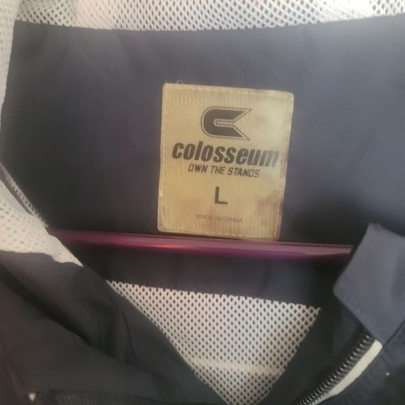 Mens L Illini Illinois Light Spring Jacket Embroidered Colloseum Full Zip Hooded - Picture 3 of 15